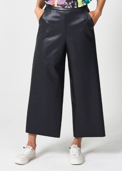 [THE A STORY] F/W Eco Leather Wide Pants (ADFDPW01)_CC