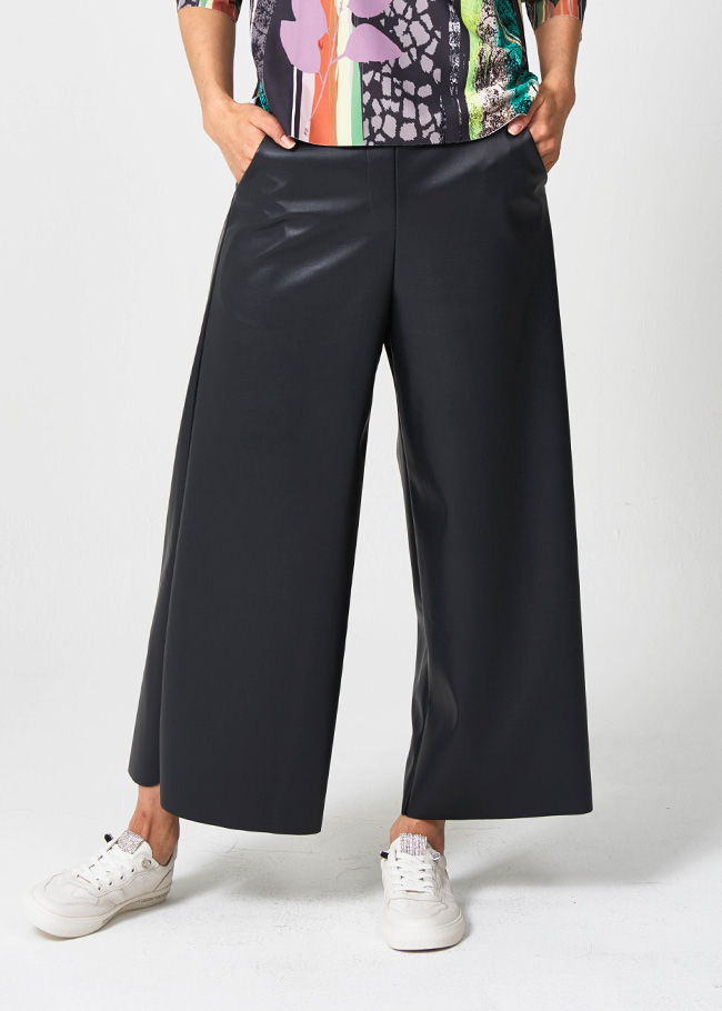 [THE A STORY] F/W Eco Leather Wide Pants (ADFDPW01)_DG