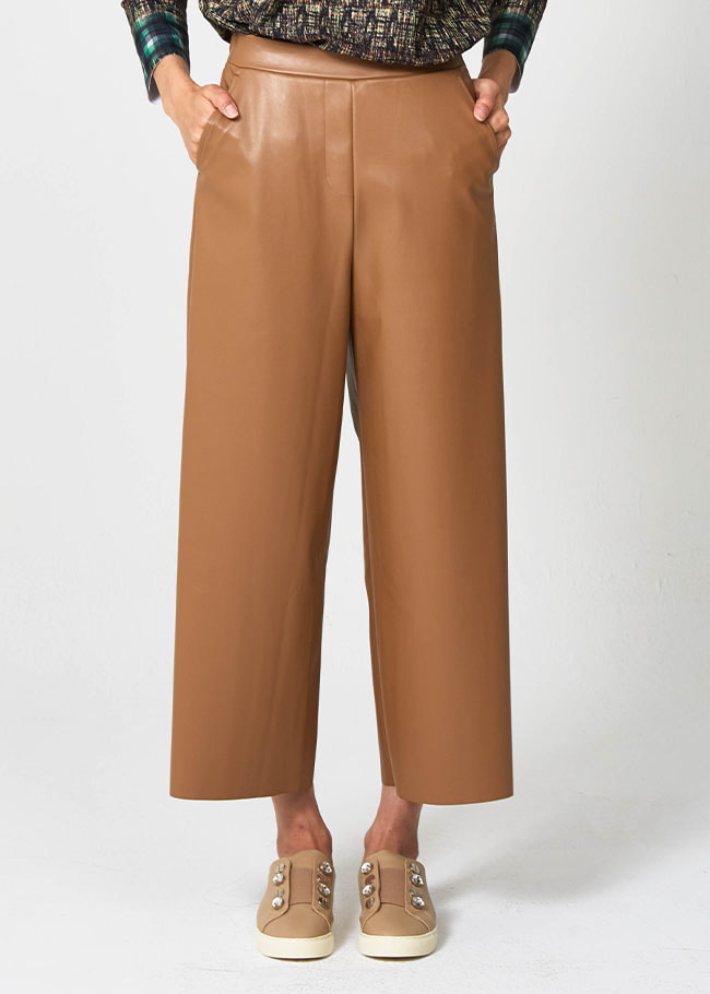 [THE A STORY] F/W Eco Leather Wide Pants (ADFDPW01)_MB