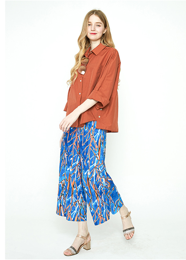 [THE A STORY] S/S Branch Print Superwide Pants (AEMPPT06)_BL